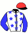 casaque portée par Grandin M. jockey du cheval de course MORPHEWAN, information pmu ZETURF