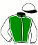 casaque portée par Raffin E. jockey du cheval de course GAI MATIN, information pmu ZETURF
