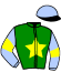 casaque portée par Vimond N. jockey du cheval de course HONNEUR DE FAEL, information pmu ZETURF