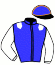 casaque portée par Riviere G. jockey du cheval de course HARMONY ANGOT, information pmu ZETURF