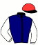 casaque portée par Yvon M. jockey du cheval de course CRISTAL DU LUPIN, information pmu ZETURF