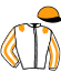 casaque portée par Bakker H. C. jockey du cheval de course GAME PLAYER, information pmu ZETURF