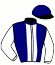 casaque portée par Bouvier Charles jockey du cheval de course DADDY CUT, information pmu ZETURF