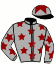 casaque portée par Santiago Mlle D. jockey du cheval de course GLORIOUS BAY (IE), information pmu ZETURF