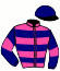 casaque portée par Antoniotti Mlle L. jockey du cheval de course ERMINA (FR), information pmu ZETURF