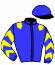 casaque portée par Monnier A. jockey du cheval de course BO PAPA (FR), information pmu ZETURF