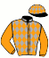 casaque portée par Prichard Mlle C. jockey du cheval de course ALICARON (FR), information pmu ZETURF