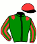 casaque portée par Noyon G. jockey du cheval de course IRINA D'HAGUE (FR), information pmu ZETURF