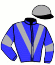 casaque portée par Le Creps R. jockey du cheval de course IBAIA DE MAY, information pmu ZETURF