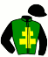 casaque portée par Aguiar T. jockey du cheval de course HOLLY DE BERTRANGE, information pmu ZETURF