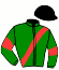 casaque portée par Busset Th. jockey du cheval de course GULLY D'ARGENVIERE, information pmu ZETURF
