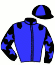 casaque portée par Callier Mlle E. jockey du cheval de course FOLIE DE BOURGOGNE, information pmu ZETURF