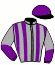 casaque portée par Verriere L. jockey du cheval de course JIPSY ROYALE, information pmu ZETURF