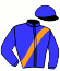 casaque portée par Touron G. jockey du cheval de course HOUBLON DE TILLARD, information pmu ZETURF