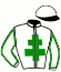 casaque portée par Callier Mlle E. jockey du cheval de course EASY BLEU, information pmu ZETURF