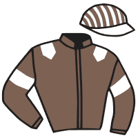 casaque portée par Ruet B. jockey du cheval de course JETLAG POTERIE, information pmu ZETURF