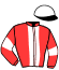 casaque portée par Jeanneret P. jockey du cheval de course HALDO DE LA CLOUE, information pmu ZETURF