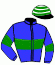 casaque portée par Issautier T. jockey du cheval de course LAURENE, information pmu ZETURF