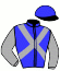 casaque portée par Gelormini G. jockey du cheval de course GABY MAZA (FR), information pmu ZETURF