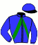 casaque portée par Thieulent T. jockey du cheval de course GRAND BLEU (FR), information pmu ZETURF