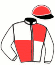 casaque portée par Deroyand P. jockey du cheval de course FRIBUSTE DU CORBON (FR), information pmu ZETURF
