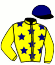 casaque portée par Chapdelaine F. jockey du cheval de course EDOLINE DAIRPET (FR), information pmu ZETURF