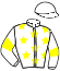 casaque portée par Bazire J.p. jockey du cheval de course ELVIS DU PALAIS (FR), information pmu ZETURF