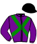 casaque portée par Ouvrie F. jockey du cheval de course EMERAUDE JEMISKA, information pmu ZETURF
