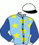 casaque portée par Ouvrie F. jockey du cheval de course FOREVER ISQUES (FR), information pmu ZETURF