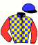 casaque portée par Koubiche J. jockey du cheval de course DINGUE DE TOI (FR), information pmu ZETURF