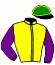 casaque portée par Lagadeuc F. jockey du cheval de course DJOBI D'YMER (FR), information pmu ZETURF
