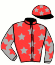casaque portée par Muidebled A. jockey du cheval de course ISEULT FLOWER (FR), information pmu ZETURF