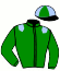 casaque portée par Bosque T. jockey du cheval de course ELITLOPPET (BE), information pmu ZETURF