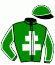 casaque portée par Muidebled A. jockey du cheval de course FRANKLIN PARK, information pmu ZETURF