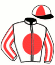 casaque portée par Boisseau L. jockey du cheval de course TAKACHIHO, information pmu ZETURF