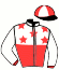 casaque portée par Guyon M. jockey du cheval de course DELSHEER, information pmu ZETURF