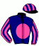 casaque portée par Pouchin A. jockey du cheval de course ROSEBELLE (FR), information pmu ZETURF