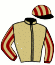 casaque portée par Maillot S. jockey du cheval de course PALPITATOR (FR), information pmu ZETURF