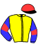 casaque portée par Derieux R. jockey du cheval de course HOT SHOT (FR), information pmu ZETURF