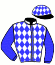 casaque portée par Verva L. jockey du cheval de course HOOKER (FR), information pmu ZETURF