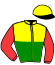 casaque portée par Duvaldestin C. jockey du cheval de course HUGOLINO (FR), information pmu ZETURF