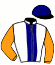 casaque portée par Ouvrie F. jockey du cheval de course GREAT DANCER (FR), information pmu ZETURF