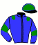 casaque portée par Darlay Mlle L. jockey du cheval de course GREFFIERS FLINOIS, information pmu ZETURF
