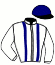 casaque portée par Charuel M. jockey du cheval de course CHARME DE MELLERAY (FR), information pmu ZETURF