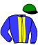 casaque portée par Trinquart A. jockey du cheval de course ISHANA DE JOIE (FR), information pmu ZETURF