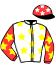 casaque portée par Verva M. jockey du cheval de course IARA GRETJOYE (FR), information pmu ZETURF