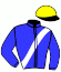 casaque portée par Verva L. jockey du cheval de course IZGOOD DU ROEN (FR), information pmu ZETURF