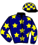 casaque portée par Derieux R. jockey du cheval de course ISA LEPINE, information pmu ZETURF
