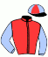casaque portée par Raimbaud C. jockey du cheval de course HOVA DE BASSIERE, information pmu ZETURF