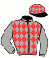 casaque portée par Herrault M. jockey du cheval de course GUENIEVRE DE BRETT, information pmu ZETURF